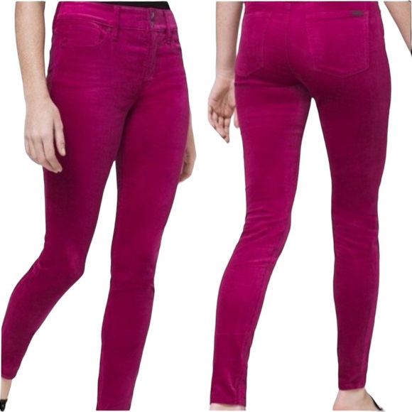 White House Black Market Pants - White House Black Market High-Rise Corduroy Skinny Ankle Jeans in Pink size 8L